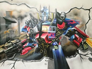 天潤(rùn)發(fā)超市墻體彩繪